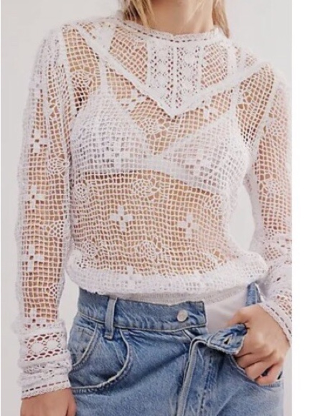 Free People Only the Best Crochet Bodysuit from Intimately Free People